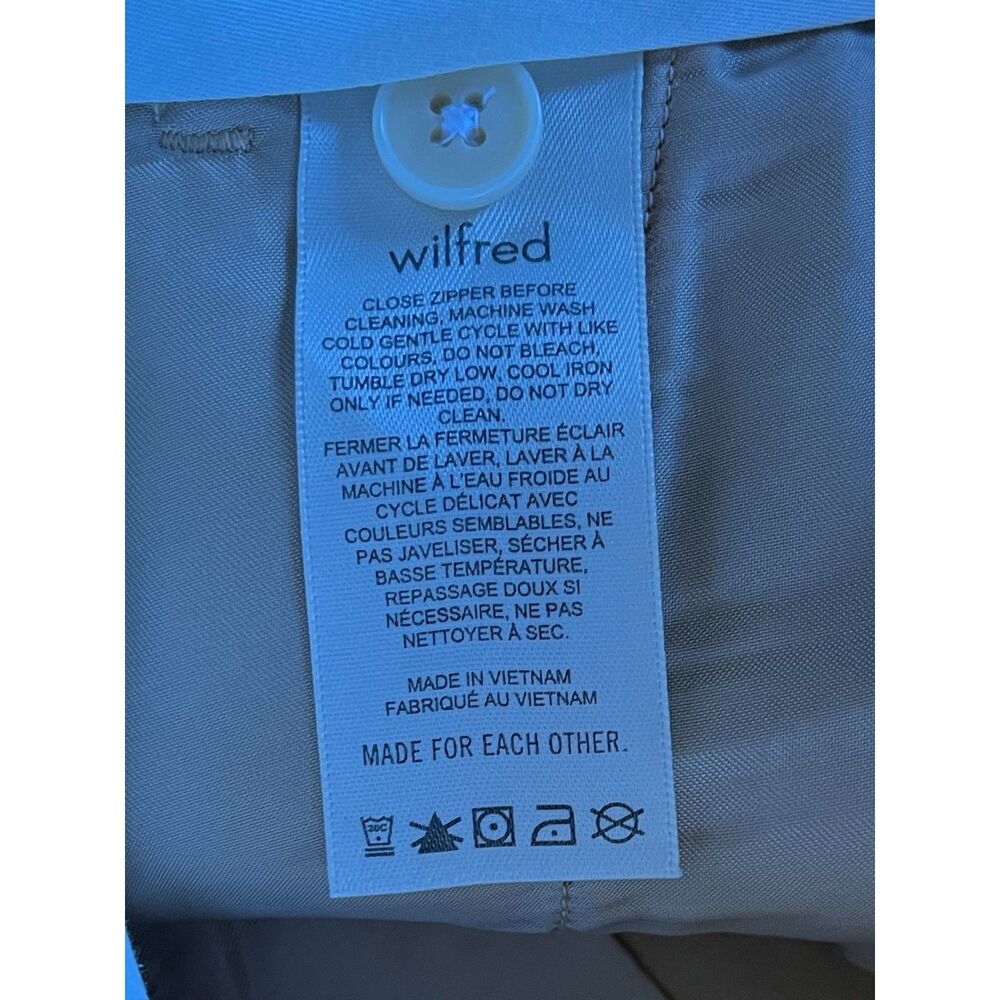 Wilfred Tan Wide Leg Pleated Pants Trousers  Women's Size 6 - Picture 5 of 13